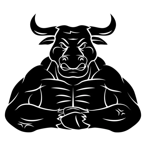 Tatuaggio mascotte Bull — Vettoriale Stock