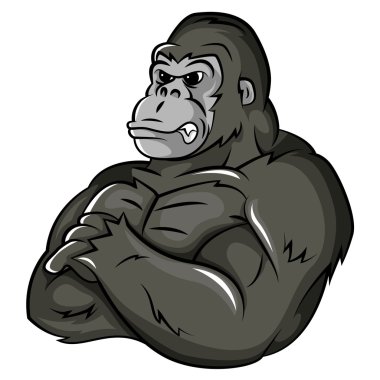 Gorilla Strong Mascot clipart