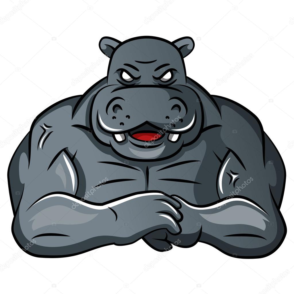 Hippo strong mascot