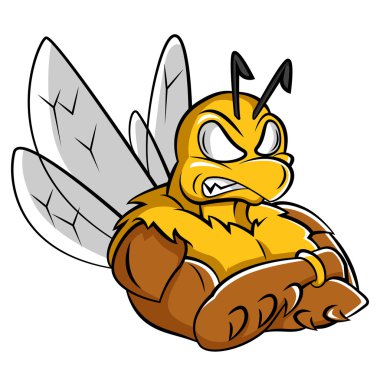 Bee Strong Mascot clipart