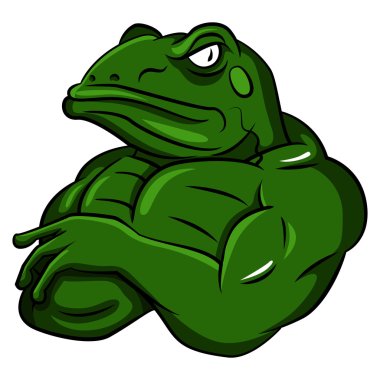 Frog Strong Mascot clipart