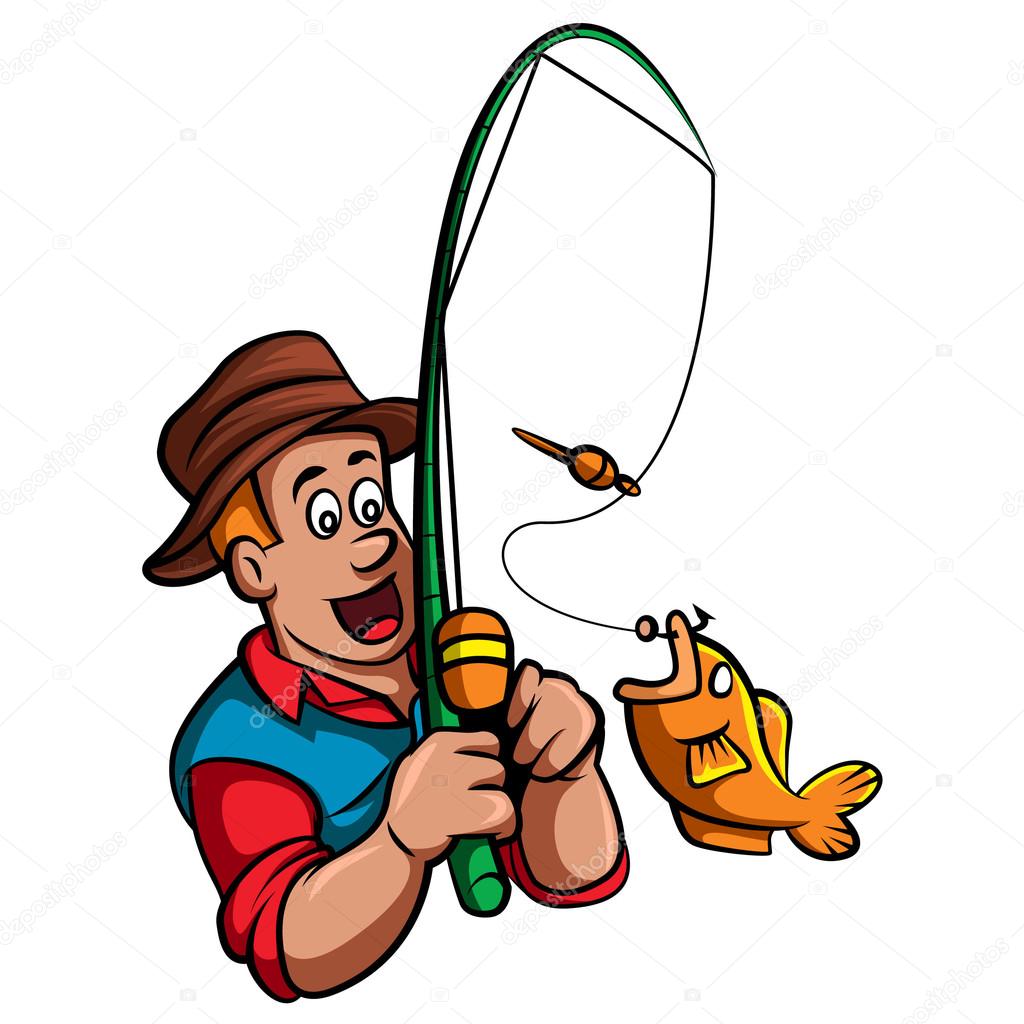 Fisherman mascot Fisherman Mascot — Stock Vector © funwayillustration
