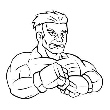 Avcı beyaz arka plan üzerinde