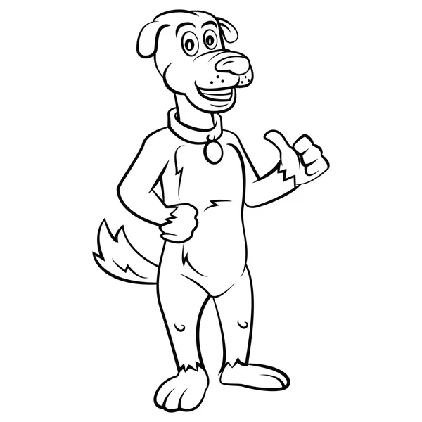 Mascota de perro sobre fondo blanco — Vector de stock