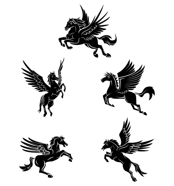 Chevaux Wing set collection — Image vectorielle