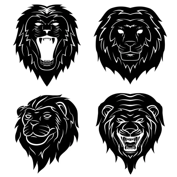 Tattoo Symbol Of Lion — Stock Vector