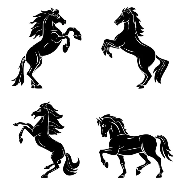 Símbolo de tatuaje de caballos — Vector de stock