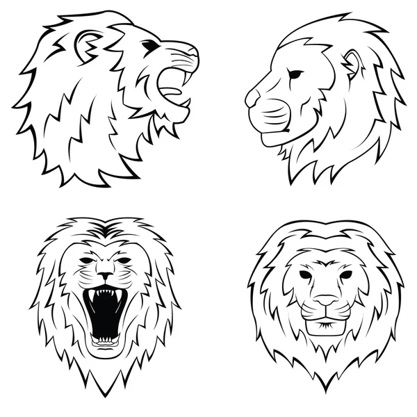 Tatuering Symbol för Lions — Stock vektor