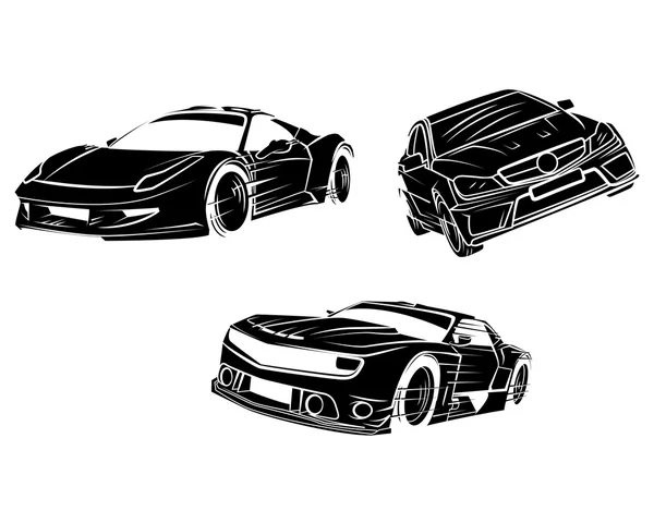Sport Cars Set Collection — Stock Vector