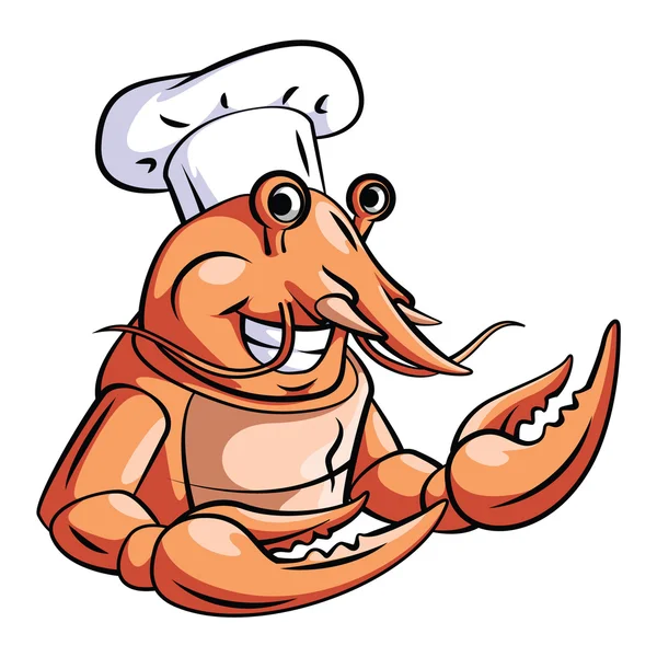 Drôle de chef homard — Image vectorielle