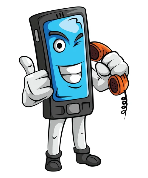 Mascota Teléfono celular — Vector de stock