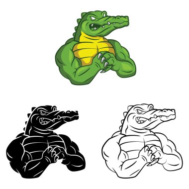 Crocodiles Strong Mascots clipart