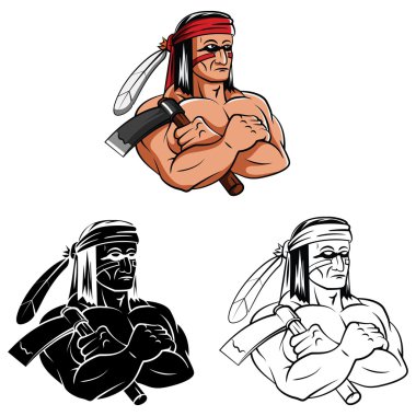 Apaches Mascot collection clipart
