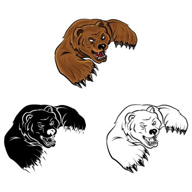 Bears set collection clipart