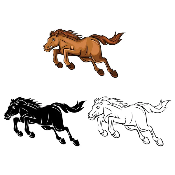 Atları sembolü dövme — Stok Vektör