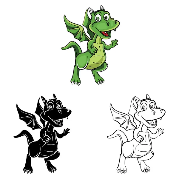 Colección Dragon Kids — Vector de stock