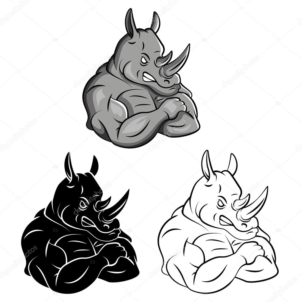 Rhinos Strong Mascot