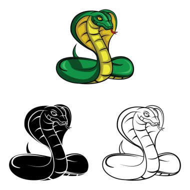 Cobras tattoo Collection clipart