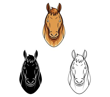 Boyama kitabı at başı çizgi film karakteri