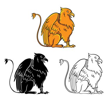 Coloring book Griffin cartoon character clipart