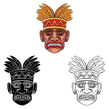 Kitap Hawaii maskesi çizgi film karakteri boyama