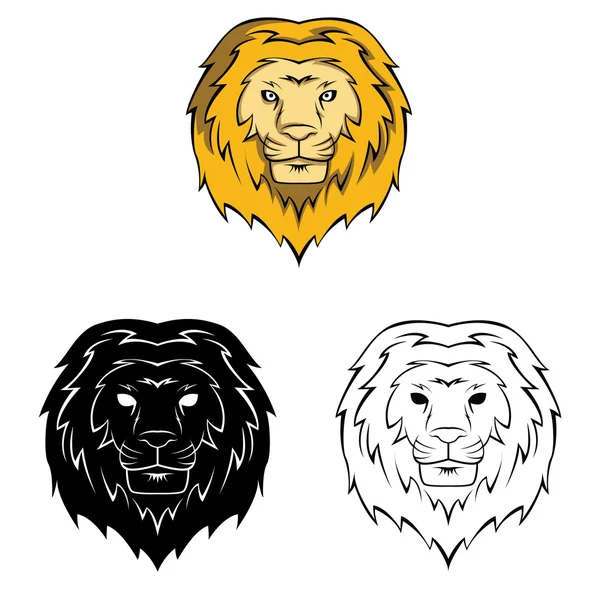 Coloring book lion cartoon character — Stock Vector