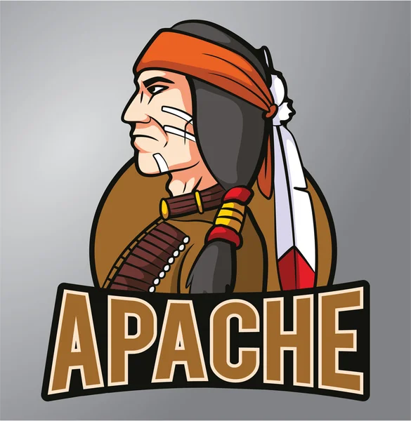 Apache mascot — Stock Vector