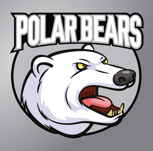 Mascota oso polar — Vector de stock