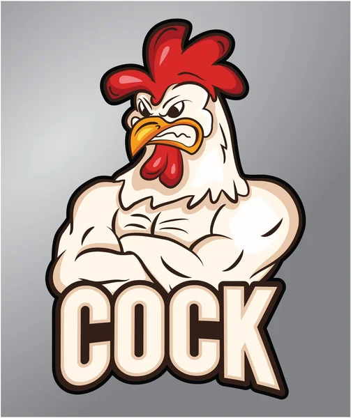 Cock mascot — Stock Vector