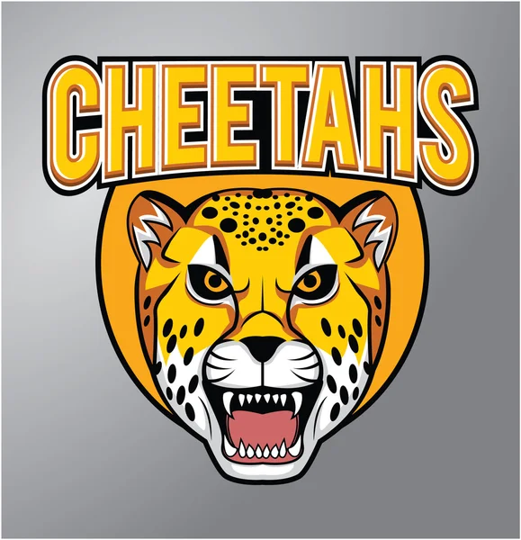 Cheetah mascotte — Stockvector