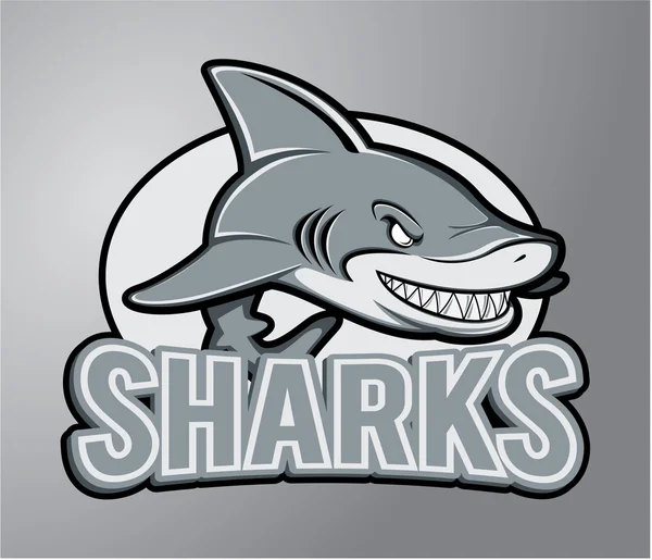 Sharks Mascot — Stock Vector