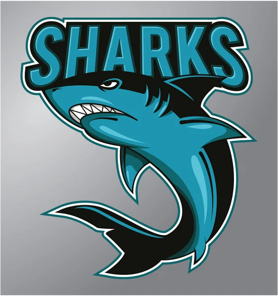 Sharks Mascot — Stock Vector