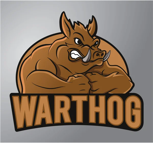 Warthog maskot — Stockový vektor