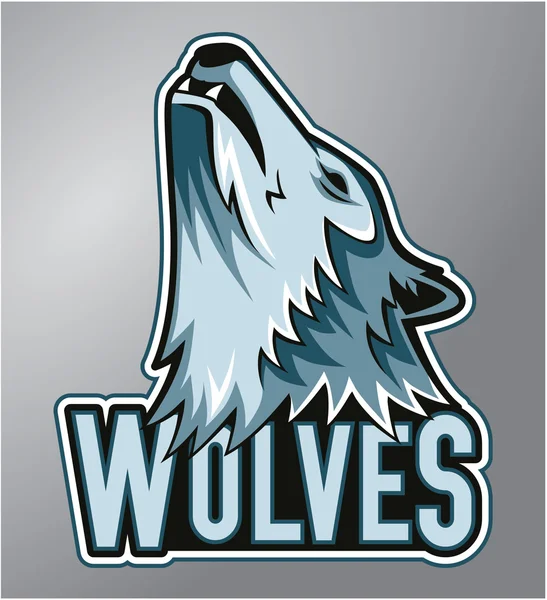 Wolves mascot — Stock Vector