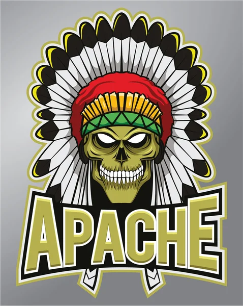 Apache mascotte — Stockvector