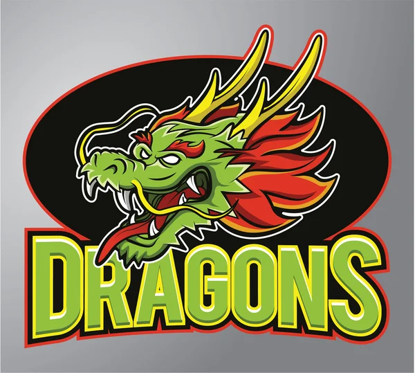 Mascotte Dragons — Stockvector