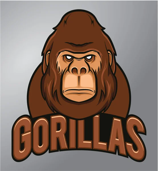 Mascotte gorilla 's — Stockvector