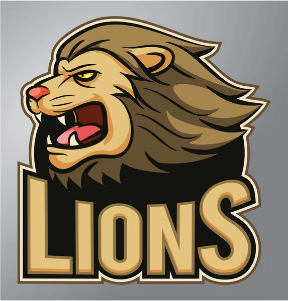 Mascota leones — Vector de stock