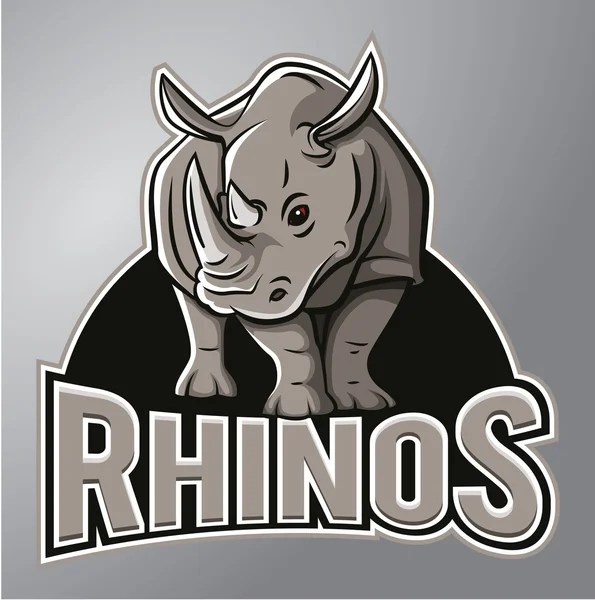 Mascotte de Rhinocéros — Image vectorielle