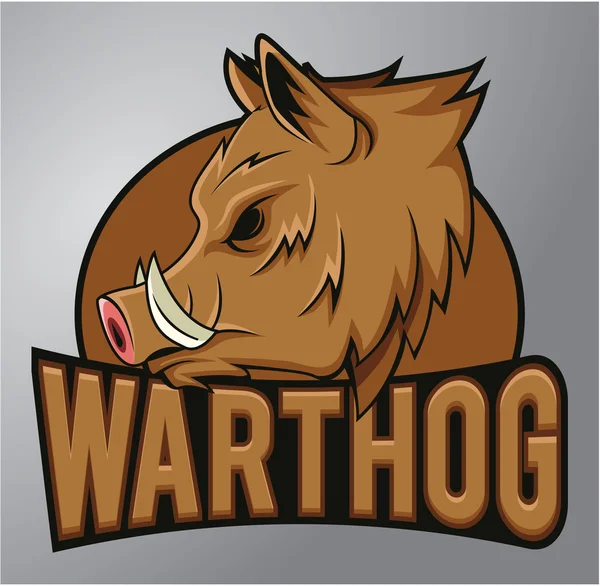 Warthog Mascota — Vector de stock