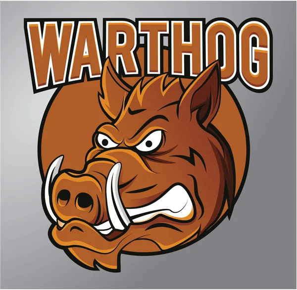 Warthog Mascot — Stock Vector