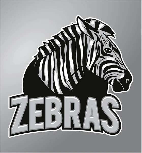 Zebras mascot — Stock Vector