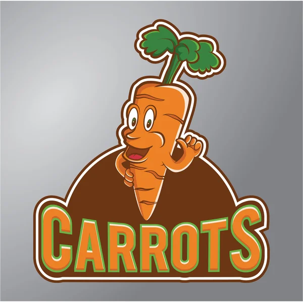 Carrots mascot — Stock Vector