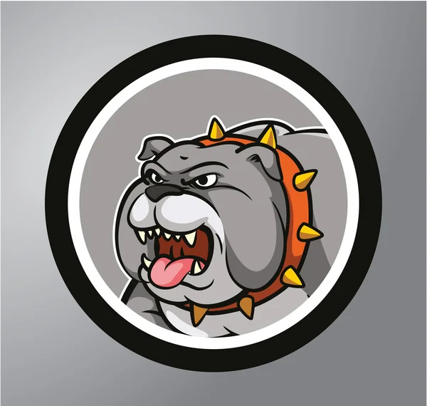 Etiqueta Bulldog Circle — Vetor de Stock