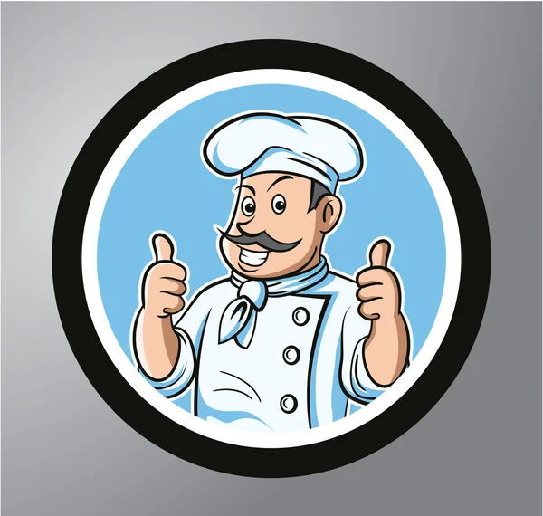 Adesivo Chef Circle — Vettoriale Stock