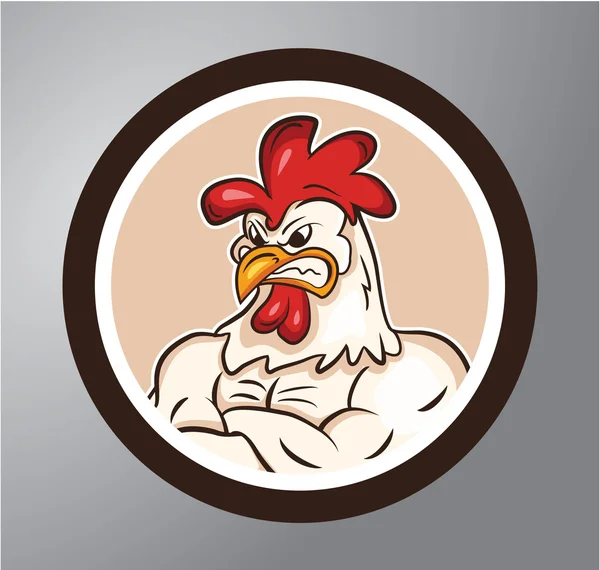 Cock Circle sticker — Stock Vector