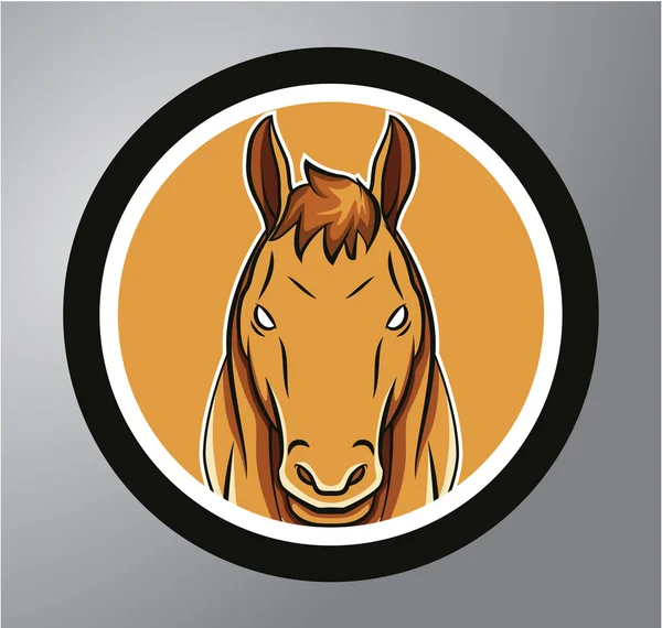 Pegatina del círculo de caballos — Vector de stock