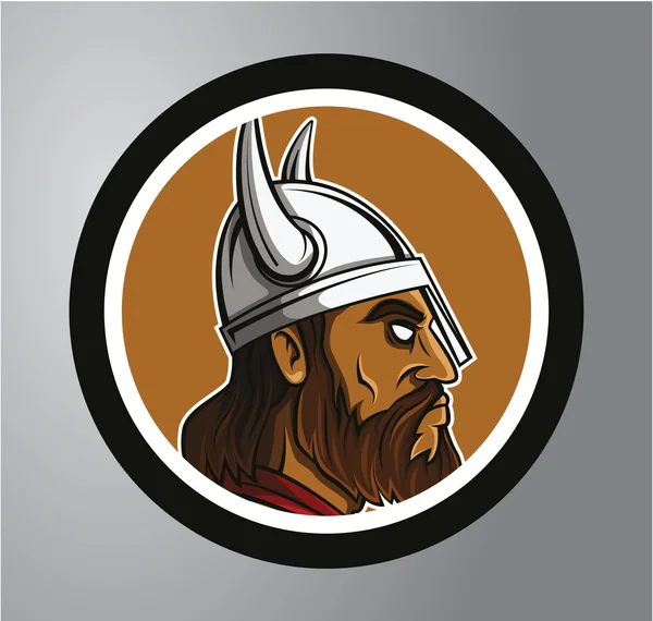 Vikingen cirkel sticker — Stockvector