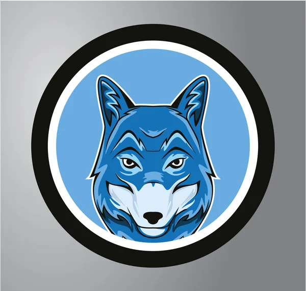 Sticker Cercle loup — Image vectorielle