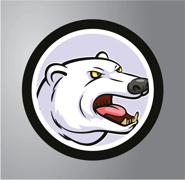 Lední medvěd kruh nálepka — Stockový vektor